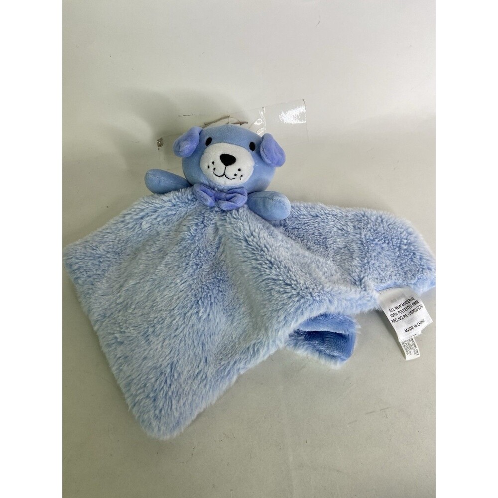 Dream Kids Blue Dog Puppy Baby Lovey Plush Security Blanket Nunu Bow Tie 2021